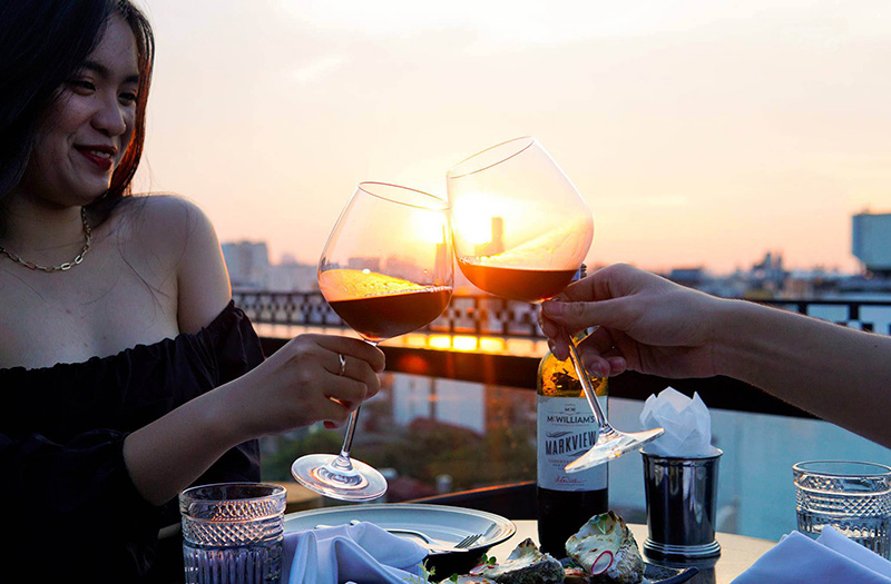sunset view - hanoi rooftop restaurant